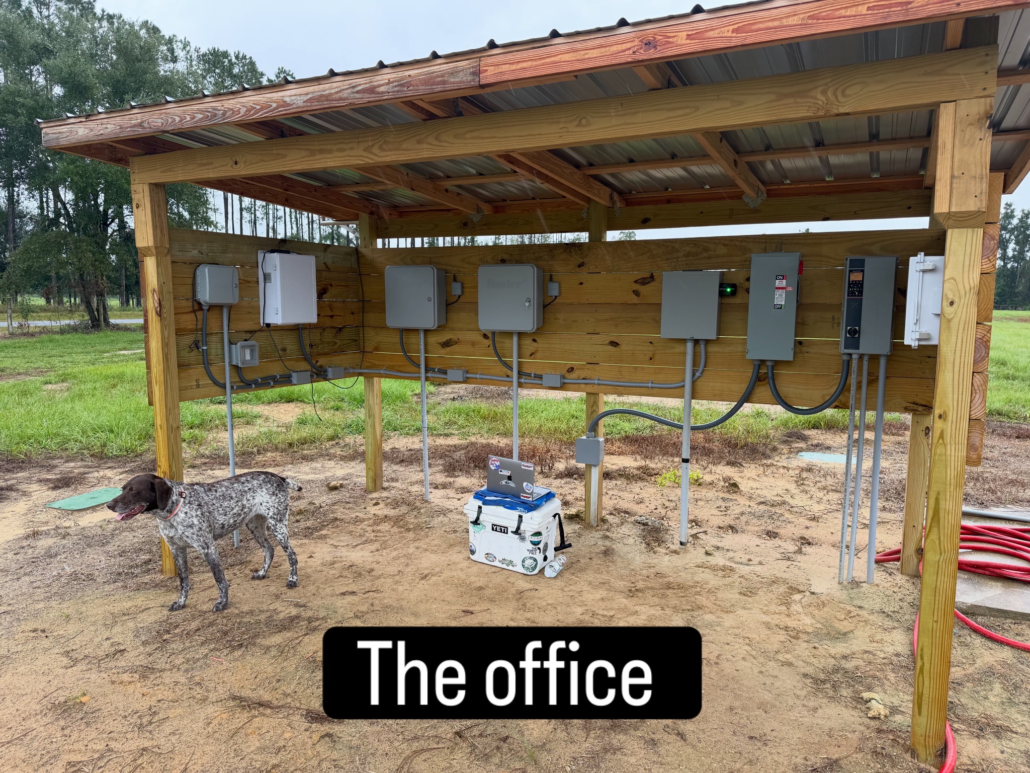 A quiet moment at the farm office
